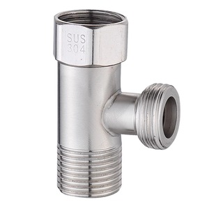 Divisor de tuberías de agua para montaje en pared, válvula de 4 vías con una entrada y dos salidas, fácil instalación, acabado pulido - Product Image 2