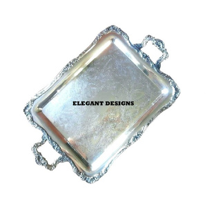 Classic Stylish Brass Serving Tray New Arrival Handmade Best Serving Platter Top Quality Decorative Brass Serving Dish - Product Image 1