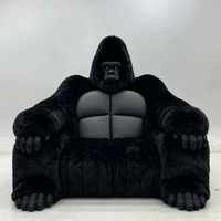 Canapé-lit une place de luxe en velours personnalisable, design unique Gorilla King Kong, grande taille, pour hôtels et centres commerciaux