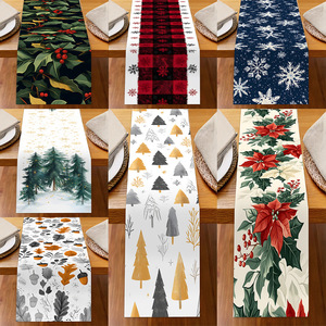 Mantel de Papá Noel de estilo nórdico duradero para decoraciones navideñas de <span class=keywords><strong>Amazon</strong></span> para comedor, Mostrador de bandera, fábrica de cena de vacaciones - Product Image 1