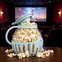 Populaire pour la cuisine : Pot/Bouteille à micro-popcorn en verre borosilicaté de haute qualité pour four à micro-ondes