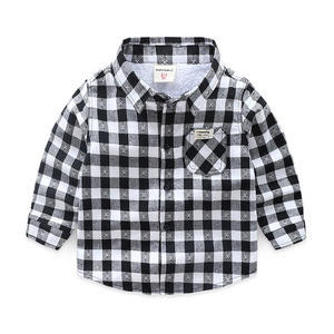 เสื้อเชิ้ตเด็กผู้ชายลายสก็อตผ้าฟลีซอุ่นๆ สำหรับฤดูหนาว ขายส่งจากโรงงาน - Product Image 6