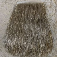 Ruban à franges perlées fait main avec applique en strass, dentelle, sequins et cils de perles, largeur 30 cm, pour robes de mariée QMY