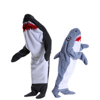 Hot Shark sac de couchage dauphin baleine une pièce pyjamas flanelle Homewear requin sac de couchage couverture Animal en peluche jouet vêtements