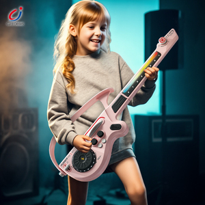 Kits de Instrumentos Musicales <span class=keywords><strong>para</strong></span> Niños Chengji, Instrumento Musical con Luz y Sonido <span class=keywords><strong>para</strong></span> Niñas, Juguete Educativo Multifuncional Inalámbrico <span class=keywords><strong>para</strong></span> Niños, Guitarra Eléctrica - Product Image 2