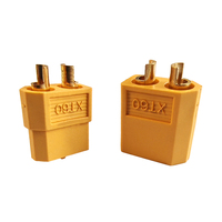Connecteur XT60 Femelle Mâle 2P avec Fiche Banane, Boîtier en Nylon, Contacts en Cuivre, Courant Élevé 60A pour Chargeur de Batterie Lipo RC