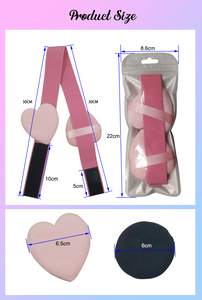 Tùy Chỉnh Tóc Giả Cài Đặt Headband Có Thể Điều Chỉnh Tan Chảy Xuống Cạnh Khăn Kết Thúc Tốt Đẹp Đàn Hồi Vòng Trái Tim Tai Bảo Vệ Muff Ren Tan Ban Nhạc - Product Image 2