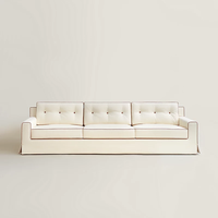 Canapé élégant en tissu velours capitonné avec surpiqûres contrastées, design moderne 2-3 places, personnalisable, pour chambre, appartement, hôtel, salon