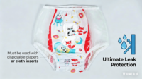 Lot de 2 culottes absorbantes ABDL en PVC imperméable imprimé, couvre-couches réutilisables anti-fuites pour l'incontinence