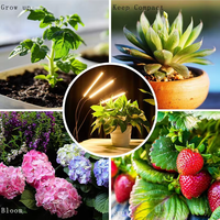 Lampes de culture pour plantes d'intérieur Joystar à 3 têtes, LED rouges et bleues à haut PAR, pour semis, floraison, fruits, IP44, 10 niveaux