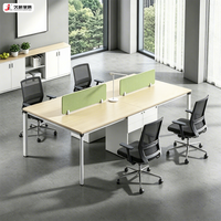 JIUSHUN Mobilier de bureau moderne : Poste de travail en îlot, Table de bureau, Cloison de bureau, Bureau informatique, Poste de travail