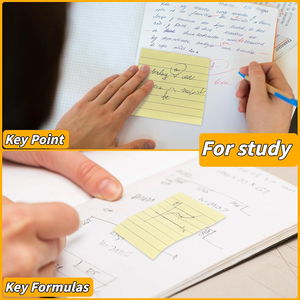 75 feuilles/bloc-notes multicolores Notes autocollantes 3x3In bloc-notes mémo ligné coloré <span class=keywords><strong>poste</strong></span> ligné collant pour enseignant étudiant école - Product Image 6