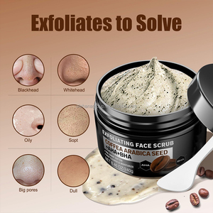 Gommages exfoliants pour le visage pour hommes OEM, meilleur rasage, équilibrage des peaux grasses, soin du visage pour hommes, <span class=keywords><strong>gommage</strong></span> exfoliant au café - Product Image 5