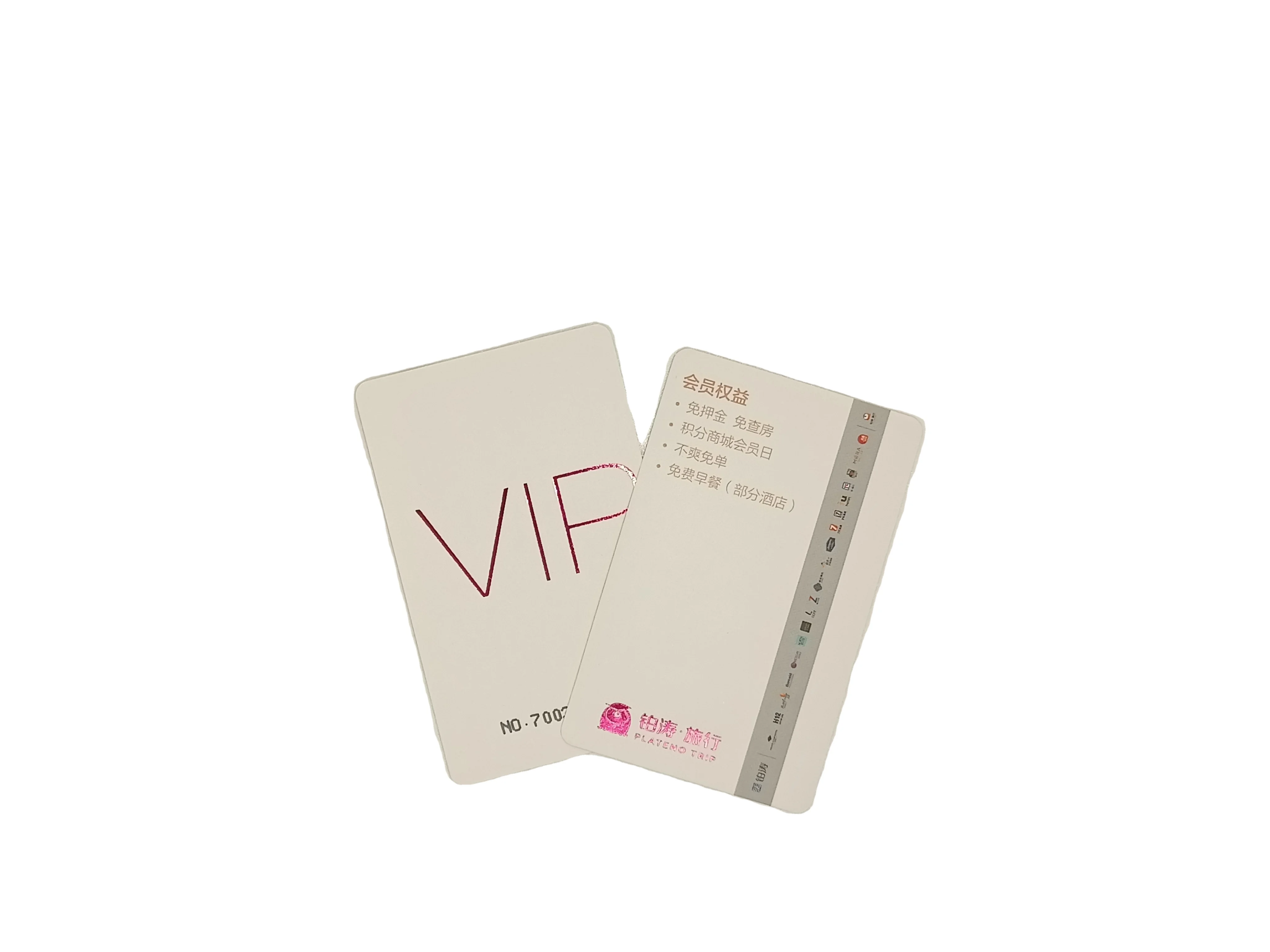 Custom design hot Stamping CR80 Paper VIP Membership Card