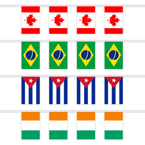 Vente en gros de drapeaux à cordes suspendus pour tous les pays Événements sportifs Bannière décorative Drapeau à cordes de la Colombie - Product Image 6