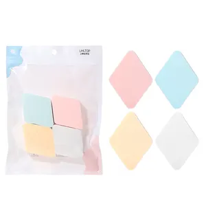 LMLTOP 4pcs Rhombus Forma Facial Maquiagem Esponjas Puff Colorido Fundação Esponjas De Mistura De Cosméticos Pó Puff A80234