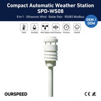 Kit de Inicio IoT Compacto Ourspeed (Ble 5.0) Estación Meteorológica 8 en 1 Ultrasónica con Sensor de Velocidad y Dirección del Viento, Temperatura, Humedad y Lluvia