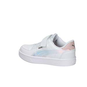 Sneakers Puma da Ragazza Bianche e Rosa con Cinturino Iridescente e Suola Chunky - Product Image 3