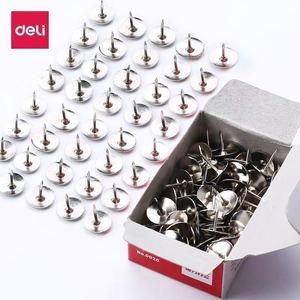 Deli Thumb Tacks 0020 Metal Flat Head Office Supply Pins - Product Image 5