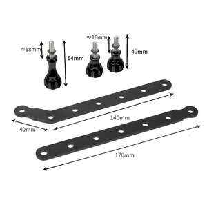 Brazo de extensión CNC para selfie stick con tornillos de perilla, soporte de aleación de aluminio para casco, para cámaras GoPro, Insta360 y DJI Action - Product Image 4