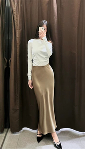 SHENZHUWomen's 2024 printemps nouveau <span class=keywords><strong>mi</strong></span>-long a-ligne couvrant la hanche <span class=keywords><strong>jupe</strong></span> <span class=keywords><strong>mi</strong></span>-<span class=keywords><strong>longue</strong></span> <span class=keywords><strong>Satin</strong></span> taille haute <span class=keywords><strong>jupe</strong></span> 8632845 7968581 2298170 - Product Image 5