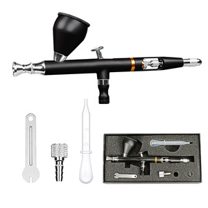 Aerógrafo CLK-130 de 0.2mm con alimentación por gravedad, doble acción, ajustable, con vaso de 7.0cc y accesorios para trabajos artísticos. - Product Image 2