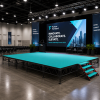 Scène événementielle modulaire en alliage d'aluminium pour l'extérieur, installation rapide, capacité de charge lourde de 1000 kg, conception mobile et démontable
