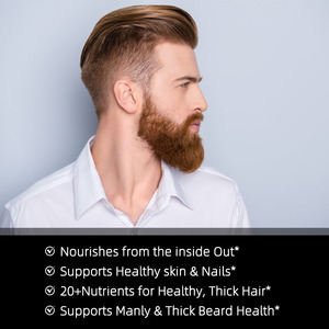 Cresça Mais Forte Mais Saudável Cabelo Facial Vitaminas De Crescimento De Barba Biotina 10000 mcg Comprimidos De Cabelo Cápsulas De Crescimento De Barba Comprimidos - Product Image 6