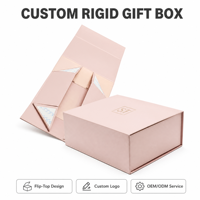 Boîte cadeau de Noël recyclable sur mesure avec doublure en éponge en papier couché or, couvercle magnétique pliable de luxe