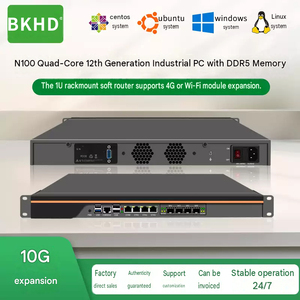 อุปกรณ์เครือข่ายอุตสาหกรรม BKHD N150 4 พอร์ต LAN 2.5G 10G SFP ไฟเบอร์เกตเวย์เราเตอร์ มินิพีซี - Product Image 1