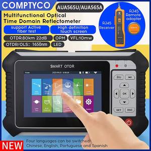 ตัวสะท้อนเวลาแบบออปติคัล80กม. 1650nm 9 in 1วงดนตรีหลายภาษา opm VfL RJ45 OTDR Live Test AUA565U OTDR de fibra Optica - Product Image 2