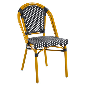 Silla de Mimbre Impermeable para Exterior, Ideal para Cafeterías, Hoteles, Restaurantes, Playa, Estilo Moderno, Metálica, Tipo Bistro París - Product Image 1