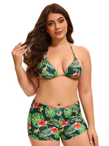 Traje de baño deportivo ecológico sólido elegante para mujer europea americana de talla grande impermeable de una pieza ropa de playa con espalda recortada - Product Image 4