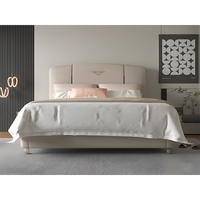 Meubles de chambre à coucher de luxe de haute qualité de Foshan, lits design de luxe en cuir italien, taille Queen et King