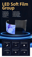 Módulo de Pantalla LED Suave Antideslumbrante P1.86, Panel de Video de Pared Personalizable con CMS Basado en la Nube para Centros Comerciales, HD 4K 8K