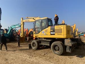 Excavadora de ruedas wd160 pw160 komatsu, excavadora Original usada, precio bajo - Product Image 4
