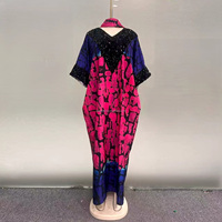 Nouvelle Robe Décontractée Ample à Manches Courtes pour Femme Grande Taille 2026, Col en V Pailleté et Imprimé Contrastant