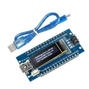 Carte USB MLK Nano V3.0 ATmega328P CH340C avec écran OLED 0,91 pouces 128x32 I2C pour <span class=keywords><strong>Arduino</strong></span> - Product Image 1