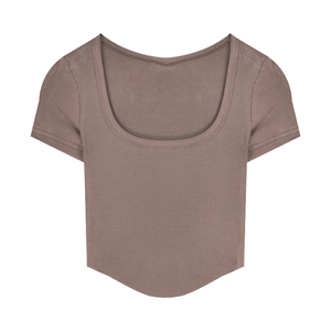 2022 New Fashion Custom Breathable Vintage Summer Crop Tops Ladies High Quality <b>Polyester</b> Cotton Women's T-<b>shirts</b> Short Sleeves - Product Image 1