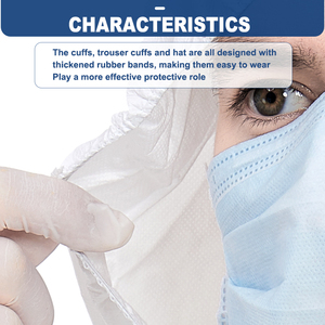 Dùng một lần PPE microporous làm việc Coverall bảo vệ Overalls hồ Bắc haixin quần áo đồng phục bảo hộ lao động trắng yếm bán buôn - Product Image 3