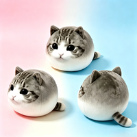 Peluche chat en forme de cône super mignon, personnalisable OEM/ODM, avec bords lisses, jouet en peluche adorable, cadeau amusant