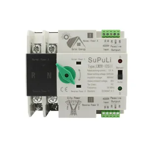 ATS 2 Pólo 125A AC 220V Solar Inversor Ininterruptível Controlador De Interruptor De Transferência Automática De Energia Dupla ATS com Certificado Do CE