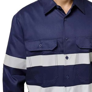 Hi VIS an toàn phản chiếu chống thấm nước chống cháy bông làm việc Coverall đồng phục với logo - Product Image 4