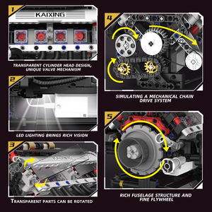 Coche deportivo súper deportivo con <span class=keywords><strong>motor</strong></span> <span class=keywords><strong>F1</strong></span>, coche de carreras con <span class=keywords><strong>motor</strong></span> eléctrico V8, bloques de construcción mecánicos, juguete de ensamblaje, modelo MOC, regalo navideño, venta al por mayor - Product Image 3