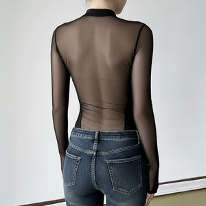 Combinaison moulante sexy en maille imprimée serpent et flocage à manches longues pour femme – Collection Printemps-Été (Vente en gros) - Product Image 5