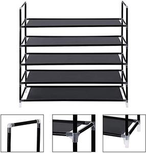 Mobili per la casa 5 livelli da te Esay per assemblare <span class=keywords><strong>scarpe</strong></span> portaoggetti in acciaio portatili a buon mercato per la casa - Product Image 6