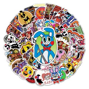 50 Pegatinas de Moda del Juego de Terror <span class=keywords><strong>Five</strong></span> Nights <span class=keywords><strong>at</strong></span> <span class=keywords><strong>Freddy</strong></span>'<span class=keywords><strong>s</strong></span> para Monopatín, Equipaje, Portátil, Teléfono, Botella, Pegatinas Decorativas - Product Image 5
