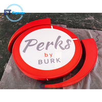 Enseigne lumineuse LED personnalisée en aluminium pour devanture de magasin, lettres en relief éclairées pour extérieur, boîte à lumière publicitaire pour restaurant et commerce