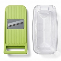 Ensemble d'outils de cuisine multifonctionnels : hachoir manuel pour légumes, mandoline, trancheuse et coupe-dés