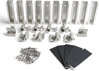 Rel Pemasangan Panel Surya SOEASY untuk Atap Trapesium Logam Aluminium 6005-T5 Permukaan Anodized Desain Universal Kemiringan 0-15 Derajat Mini